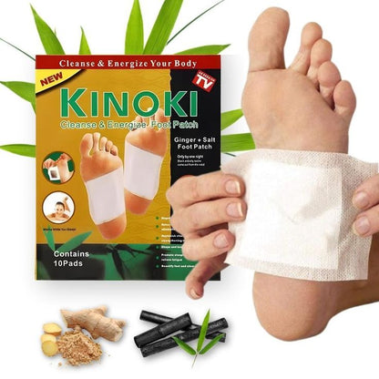 Kinoki Detox Foot Pads – Natural Foot Pain Relief Patches (10 Pack)